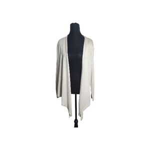 J. Jill NWT 1X Pebble Open Waterfall Front Cardigan Quiet Luxury Neutral Coastal